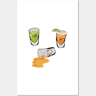 Cheerful Little Shot Glasses Sticker Pack Posters and Art